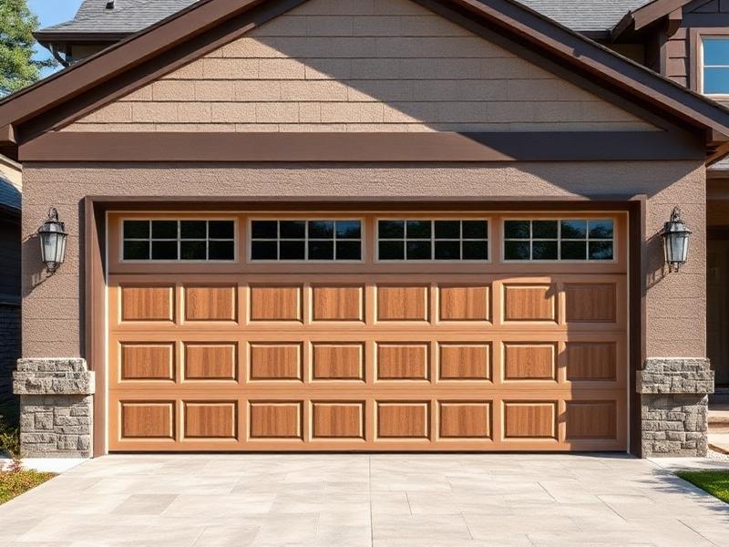 Beautiful fiberglass garage door installed by Garage Door Cypress